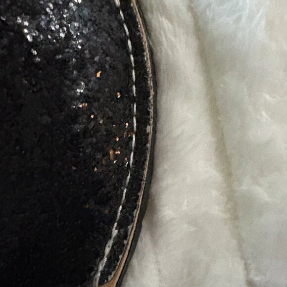 Dirty Laundry Black Glitter Sling Back Sandals Sz 9 EUC 40 - Picture 8 of 10